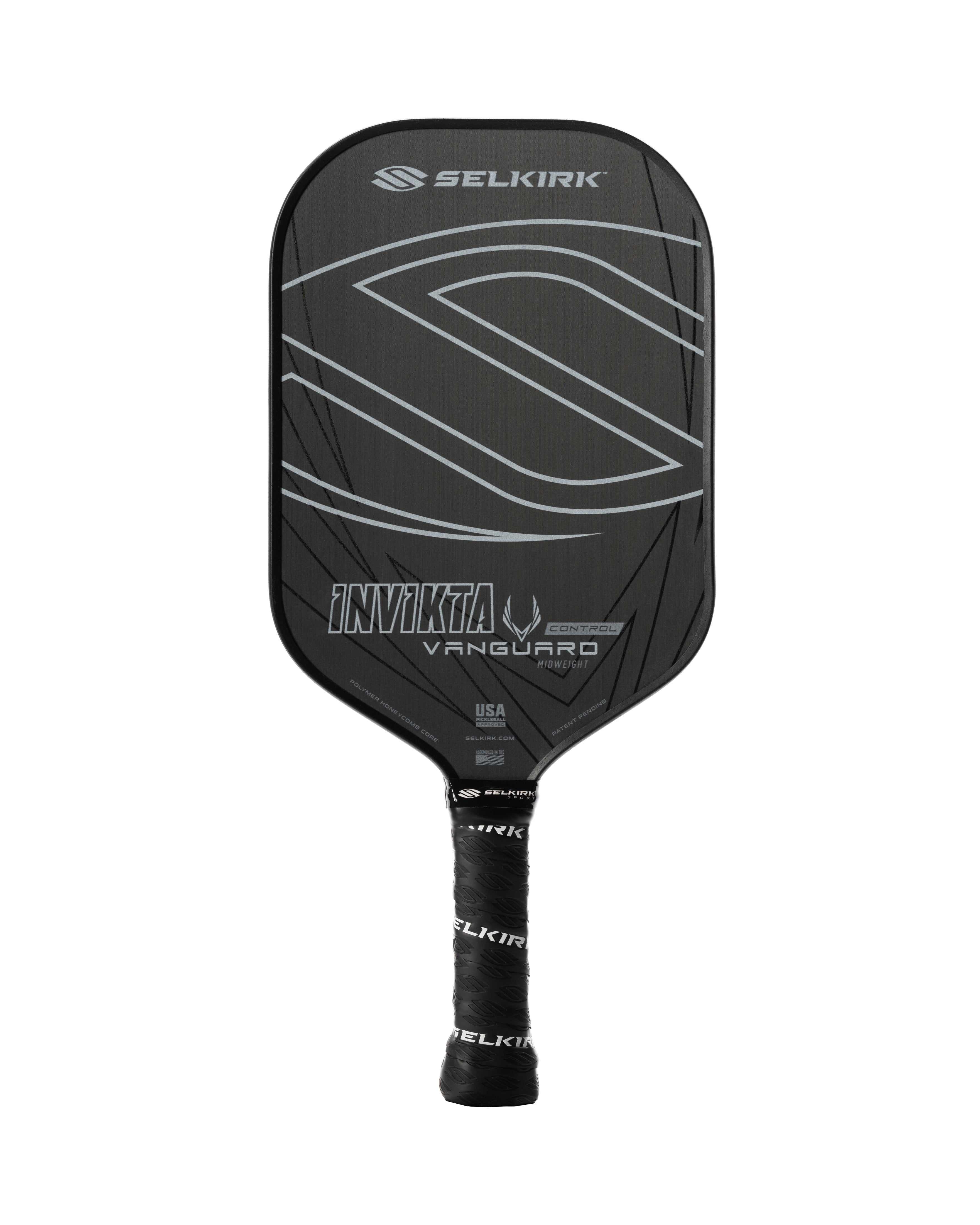 Selkirk Vanguard Control Invikta Pickleball Paddle with textured grip and sleek design.